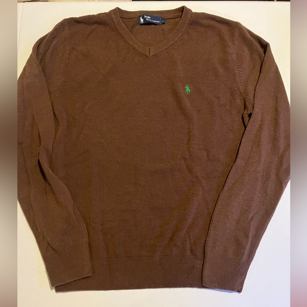 Polo Ralph Lauren Brown V-Neck Sweater